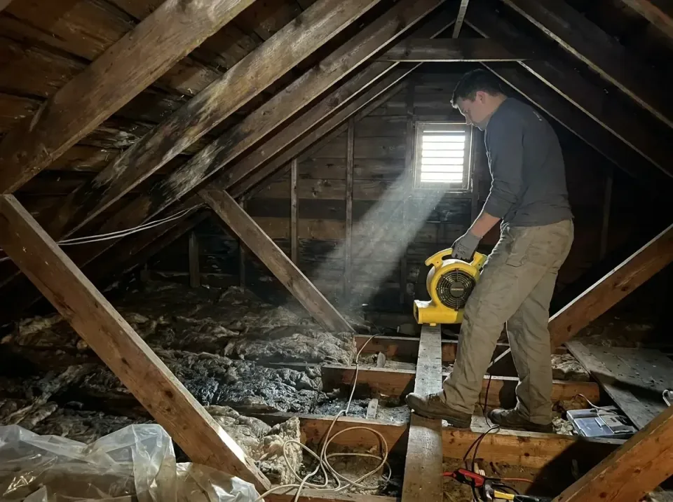 attic-water-damage-drying-proc-007 — frequently asked questions, Emergency Water Extraction & 24/7 Flood Response in Bamberg…